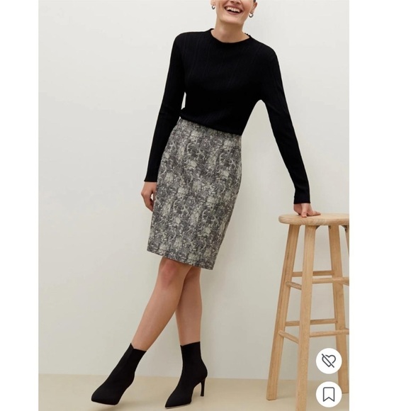 M.M. LAFLEUR The Noho Low Rise Cubist Jacquard Skirt women’s size 10 - Picture 1 of 10